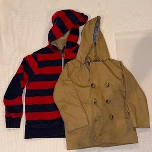 LAST CHANCE Lot of 2 Jackets Hoodie Sweatshirt Hanna Andersson 4 110